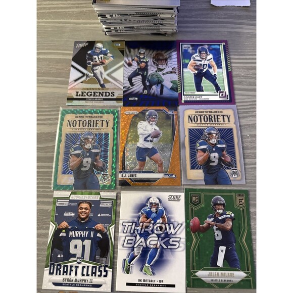 NFL Other - Seattle Seahawks Football Card Lot Bundle- Approx. 100 Cards With Inserts